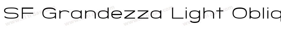 SF Grandezza Light Oblique字体转换